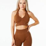 klær T442132 butterscotch brun stratus bh kvinner Alphalete