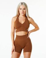 klær T442132 butterscotch brun stratus bh kvinner Alphalete