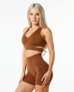 klær T442132 butterscotch brun stratus bh kvinner Alphalete - Bilde 3
