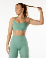 klær T442142 eføygrønn alphalux tri bh kvinner Alphalete