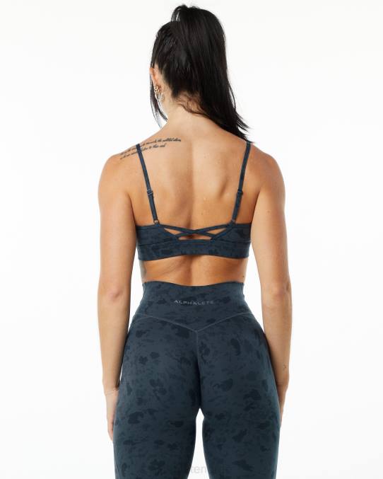 klær T442151 pebble print hval blå overflate ubegrenset bh kvinner Alphalete - Bilde 2