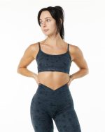 klær T442151 pebble print hval blå overflate ubegrenset bh kvinner Alphalete