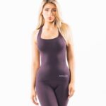klær T442163 due lilla sømløs racerback tank kvinner Alphalete
