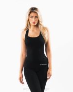 klær T442164 svart sømløs racerback tank kvinner Alphalete