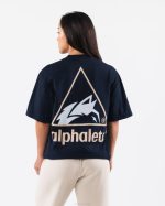 klær T442178 marineblå crest tee unisex Alphalete - Bilde 4