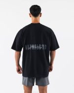 klær T442180 svart spøkelses-t-skjorte unisex Alphalete - Bilde 5