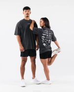 klær T442182 vintage svart arv t-skjorte unisex Alphalete