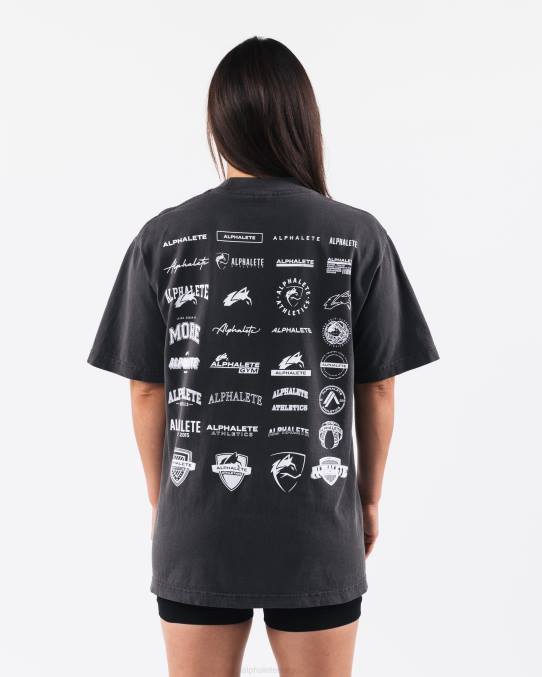 klær T442182 vintage svart arv t-skjorte unisex Alphalete - Bilde 4