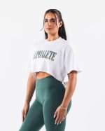 klær T442193 hvit republikk crop tee kvinner Alphalete - Bilde 3