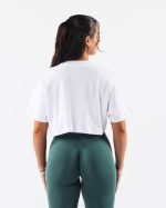 klær T442193 hvit republikk crop tee kvinner Alphalete - Bilde 4