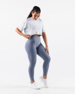 klær T442194 halogen blå republikk crop tee kvinner Alphalete - Bilde 2