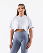 klær T442194 halogen blå republikk crop tee kvinner Alphalete