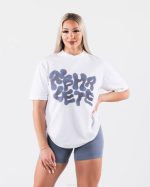 klær T442195 hvit radiell uskarphet tee unisex Alphalete - Bilde 3