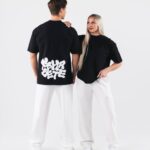klær T442196 svart radiell uskarphet tee unisex Alphalete