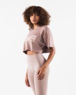 klær T442199 gevir brun republikk crop tee kvinner Alphalete - Bilde 3