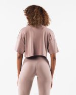 klær T442199 gevir brun republikk crop tee kvinner Alphalete - Bilde 4