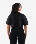 klær T442201 svart republikk crop tee kvinner Alphalete - Bilde 4