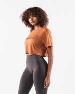 klær T442204 legert oransje core airtech ss crop kvinner Alphalete - Bilde 3