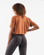 klær T442204 legert oransje core airtech ss crop kvinner Alphalete - Bilde 4