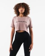 klær T442205 porselensbrun core airtech ss crop kvinner Alphalete