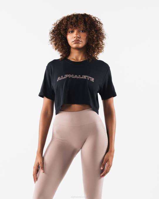 klær T442210 svart core airtech ss crop kvinner Alphalete - Bilde 1