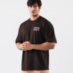 klær T442215 sjokoladebrun kryptisk t-skjorte unisex Alphalete