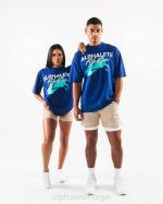 klær T442220 kongeblå en strand-t-skjorte unisex Alphalete