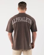 klær T442225 nellik brun gigantisk ulvhodet-skjorte unisex Alphalete - Bilde 4