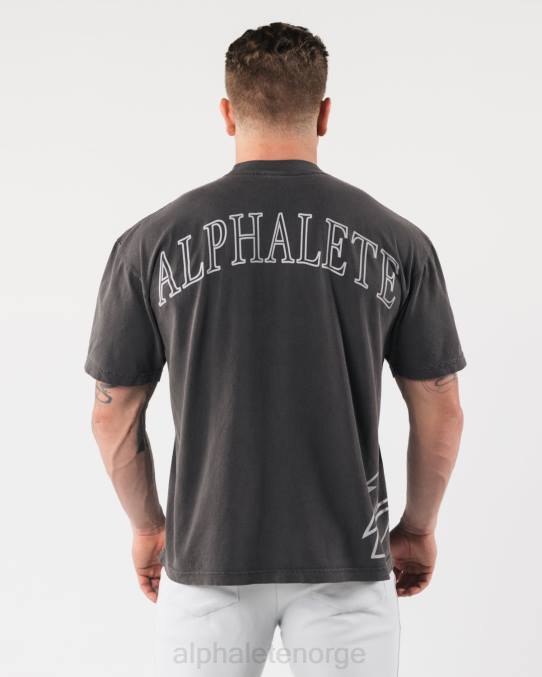 klær T442226 vintage svart gigantisk ulvhodet-skjorte unisex Alphalete - Bilde 4