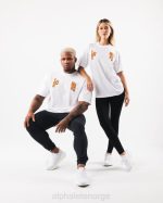klær T442227 hvit ldb mer bokstav tee unisex Alphalete