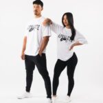 klær T442231 hvit svart ulvhodet-skjorte unisex Alphalete