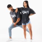 klær T442232 delfinblå ulvhodet-skjorte unisex Alphalete