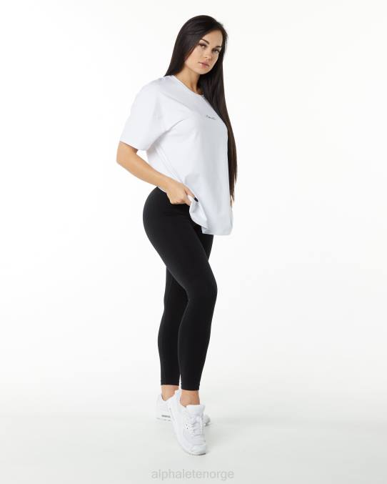 klær T442233 hvit svart signatur oversized t-skjorte kvinner Alphalete - Bilde 3