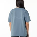 klær T442235 tåke blå signatur oversized t-skjorte kvinner Alphalete