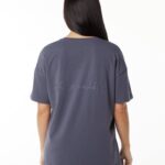 klær T442236 dempet lilla signatur oversized t-skjorte kvinner Alphalete