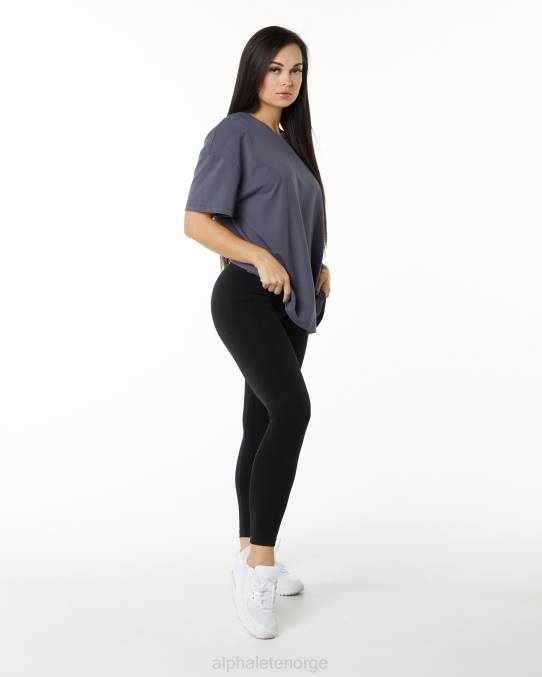 klær T442236 dempet lilla signatur oversized t-skjorte kvinner Alphalete - Bilde 3