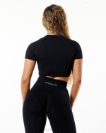klær T442238 svart forsterke ss crop kvinner Alphalete - Bilde 3