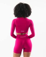klær T442249 magenta rosa stratus ls avling kvinner Alphalete - Bilde 4