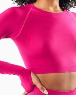 klær T442249 magenta rosa stratus ls avling kvinner Alphalete - Bilde 5