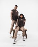 klær T442271 kashmir brun stensil hettegenser unisex Alphalete - Bilde 2