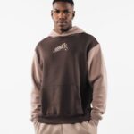 klær T442271 kashmir brun stensil hettegenser unisex Alphalete