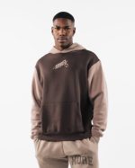 klær T442271 kashmir brun stensil hettegenser unisex Alphalete