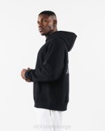 klær T442272 svart stensil hettegenser unisex Alphalete - Bilde 3