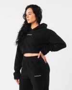 klær T442277 svart king crop hettegenser kvinner Alphalete - Bilde 3