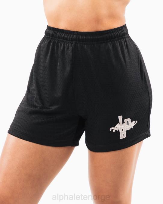 klaer_t442306_svart_signatur_mesh_kort_4_kvinner_alphalete.jpg klær T442306 svart signatur mesh kort 4" kvinner Alphalete - Bilde 1