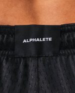 klær T442329 svart/salvie signatur mesh kort 4" kvinner Alphalete - Bilde 5