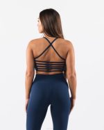 klær T44237 blekkblått aura langline-bh med stropper kvinner Alphalete