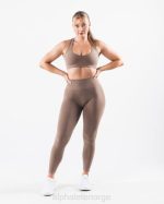 klær T442403 sandbrun forsterke kontur legging kvinner Alphalete - Bilde 2