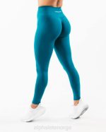 klær T442412 galaktisk havblått forsterke legging kvinner Alphalete