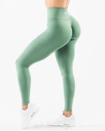 klær T442419 jade grønn forsterke legging kvinner Alphalete - Bilde 4